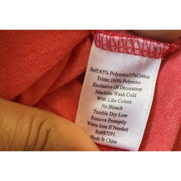 Johnny Was Tunic Top Womens 1X Embroidered Boho Floral Pink Passion Fruit Voile - Picture 8 of 10